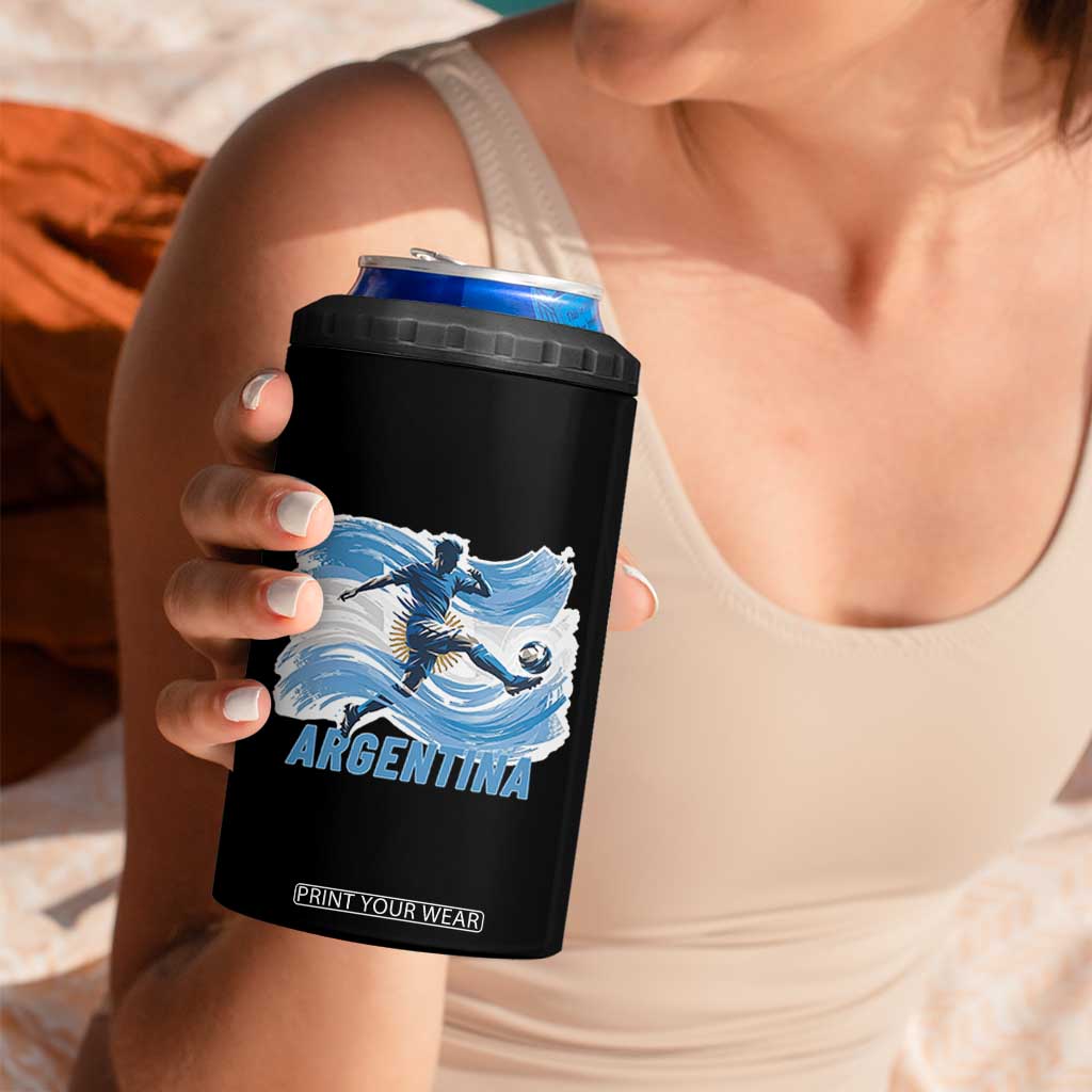 Argentina Soccer Fan Argentinian Flag Patriotic Sports 4 in 1 Can Cooler Tumbler TS14 Print Your Wear