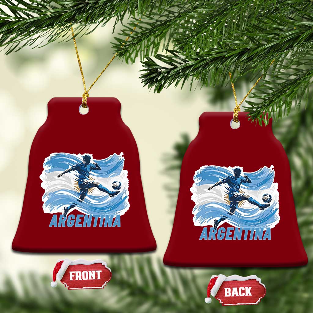 Argentina Soccer Fan Argentinian Flag Patriotic Sports Ceramic Ornament TS14 Print Your Wear