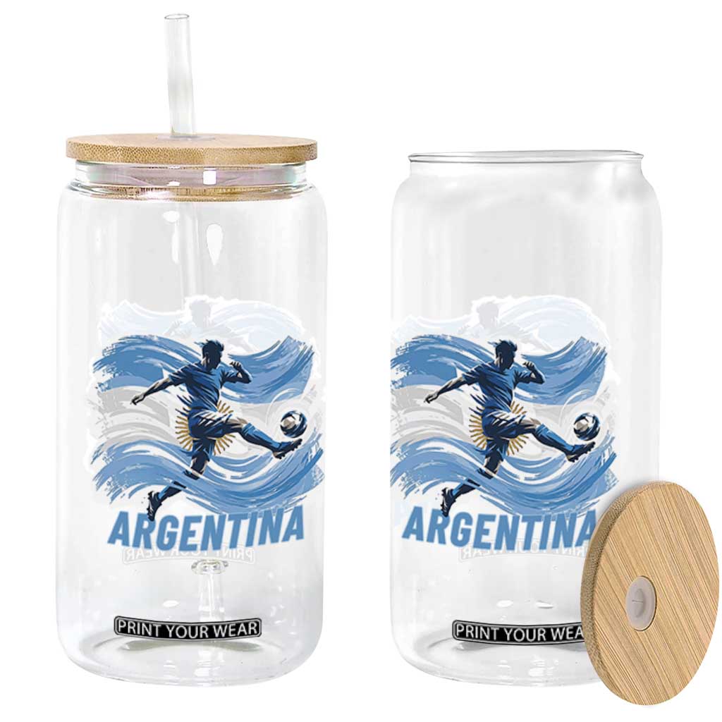 Argentina Soccer Fan Argentinian Flag Patriotic Sports Glass Can TS14 Print Your Wear