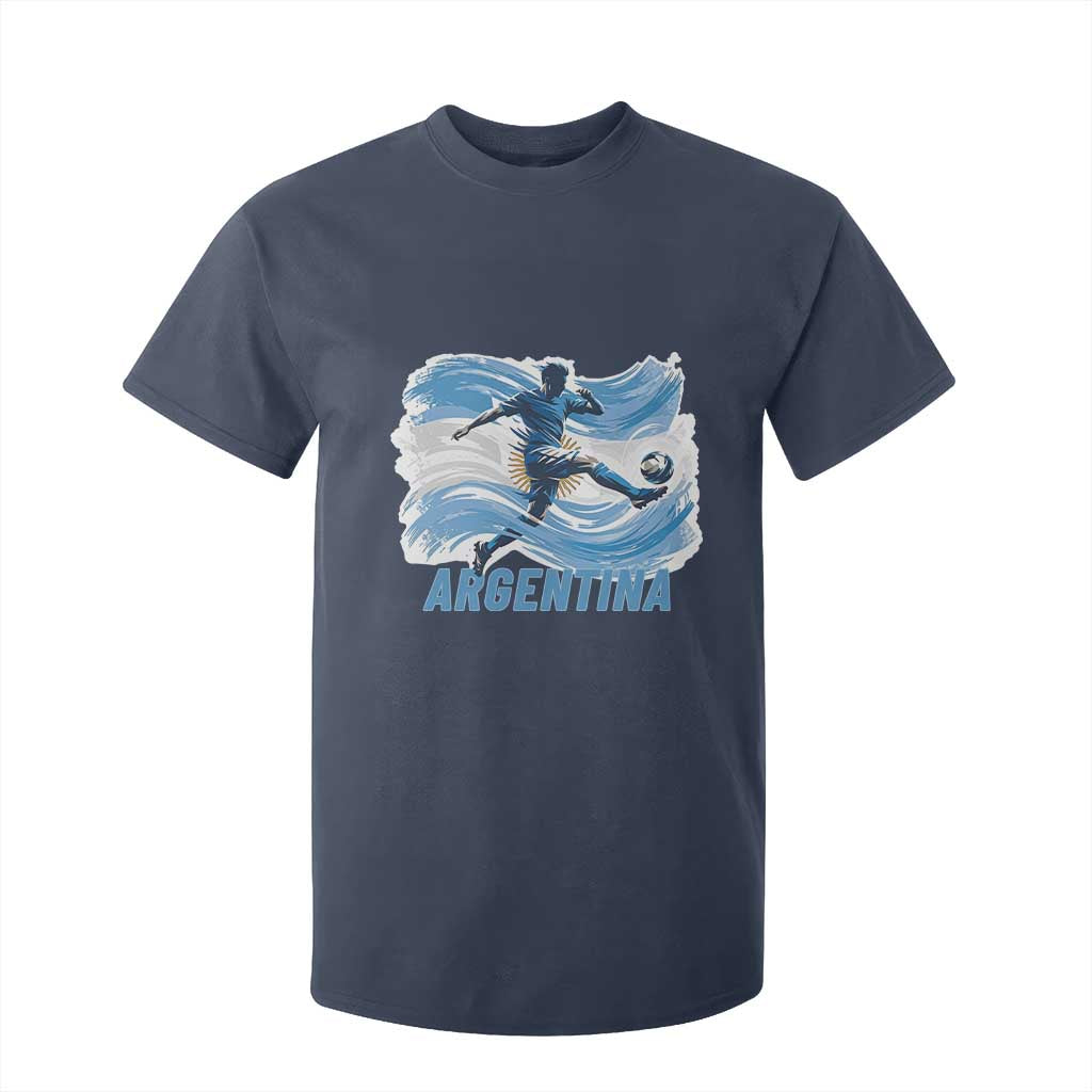 Argentina Soccer Fan Argentinian Flag Patriotic Sports T Shirt For Kid TS14 Navy Print Your Wear