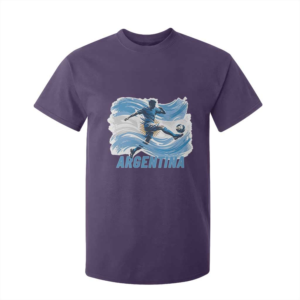 Argentina Soccer Fan Argentinian Flag Patriotic Sports T Shirt For Kid TS14 Purple Print Your Wear