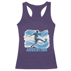 Argentina Soccer Fan Argentinian Flag Patriotic Sports Racerback Tank Top TS14 Purple Print Your Wear