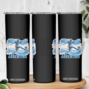 Argentina Soccer Fan Argentinian Flag Patriotic Sports Skinny Tumbler TS14 Print Your Wear
