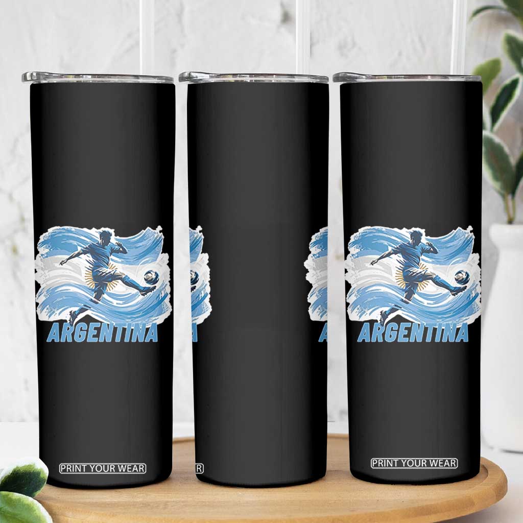 Argentina Soccer Fan Argentinian Flag Patriotic Sports Skinny Tumbler TS14 Print Your Wear