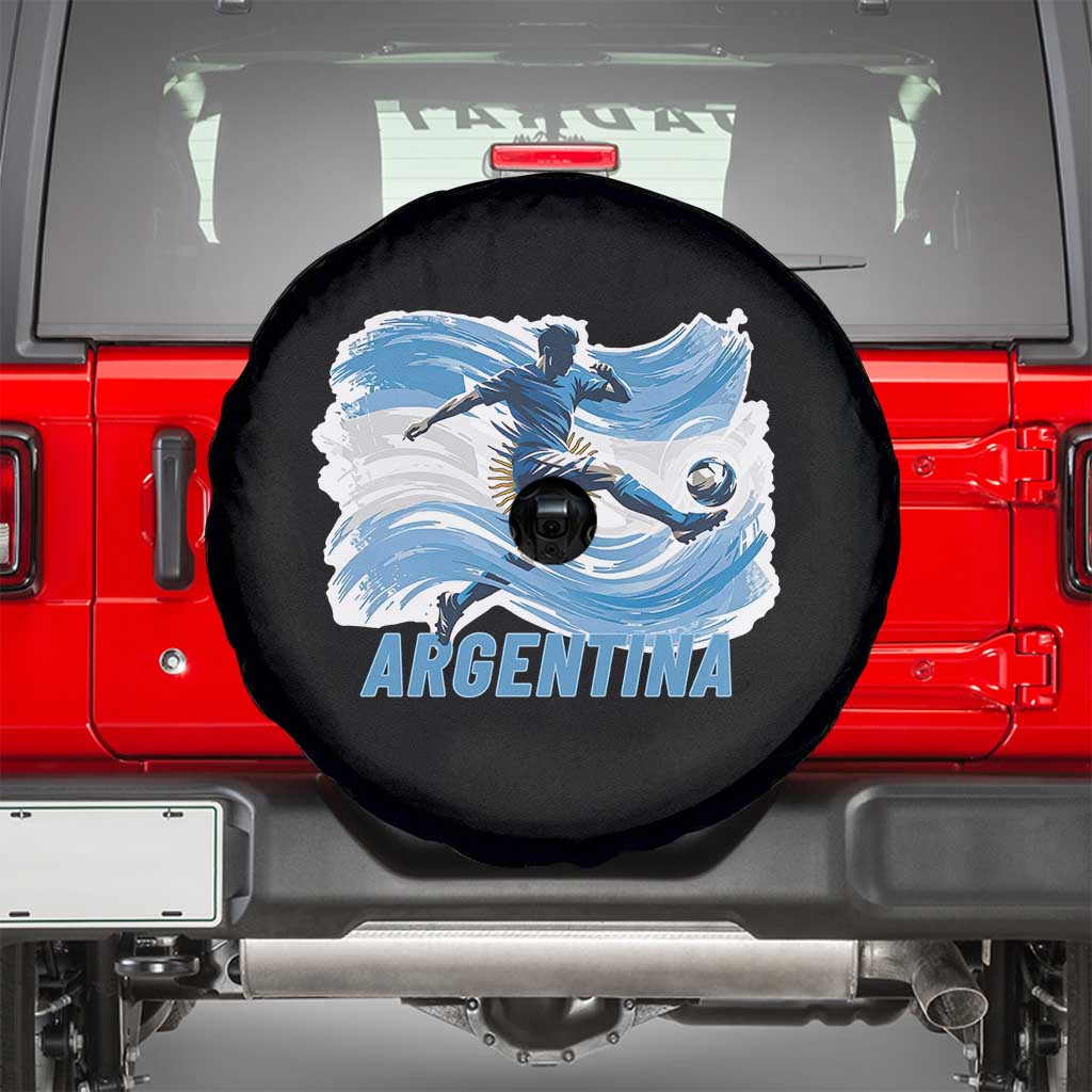 Argentina Soccer Fan Argentinian Flag Patriotic Sports Spare Tire Cover TS14 Black Print Your Wear
