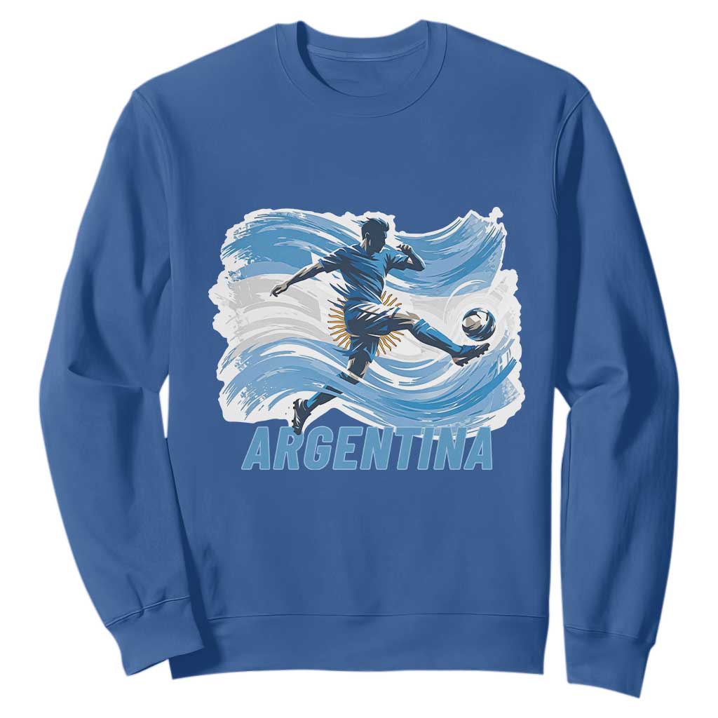Argentina Soccer Fan Argentinian Flag Patriotic Sports Sweatshirt TS14 Royal Blue Print Your Wear