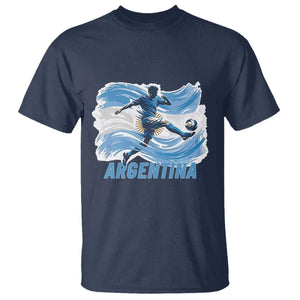 Argentina Soccer Fan Argentinian Flag Patriotic Sports T Shirt TS14 Navy Print Your Wear