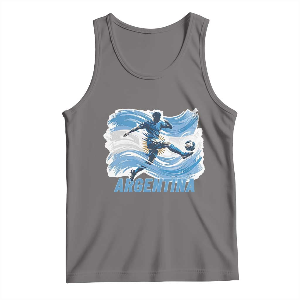 Argentina Soccer Fan Argentinian Flag Patriotic Sports Tank Top TS14 Deep Heather Print Your Wear