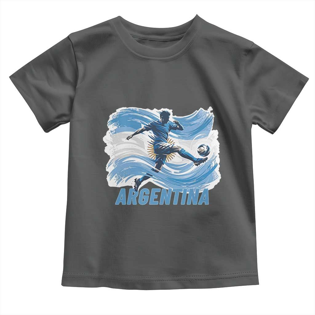Argentina Soccer Fan Argentinian Flag Patriotic Sports Toddler T Shirt TS14 Dark Heather Print Your Wear