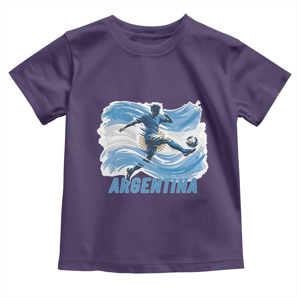 Argentina Soccer Fan Argentinian Flag Patriotic Sports Toddler T Shirt TS14 Purple Print Your Wear