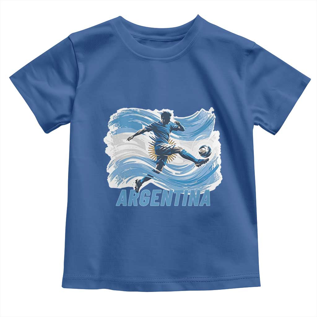 Argentina Soccer Fan Argentinian Flag Patriotic Sports Toddler T Shirt TS14 Royal Blue Print Your Wear