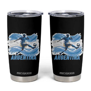 Argentina Soccer Fan Argentinian Flag Patriotic Sports Tumbler Cup TS14 Black Print Your Wear