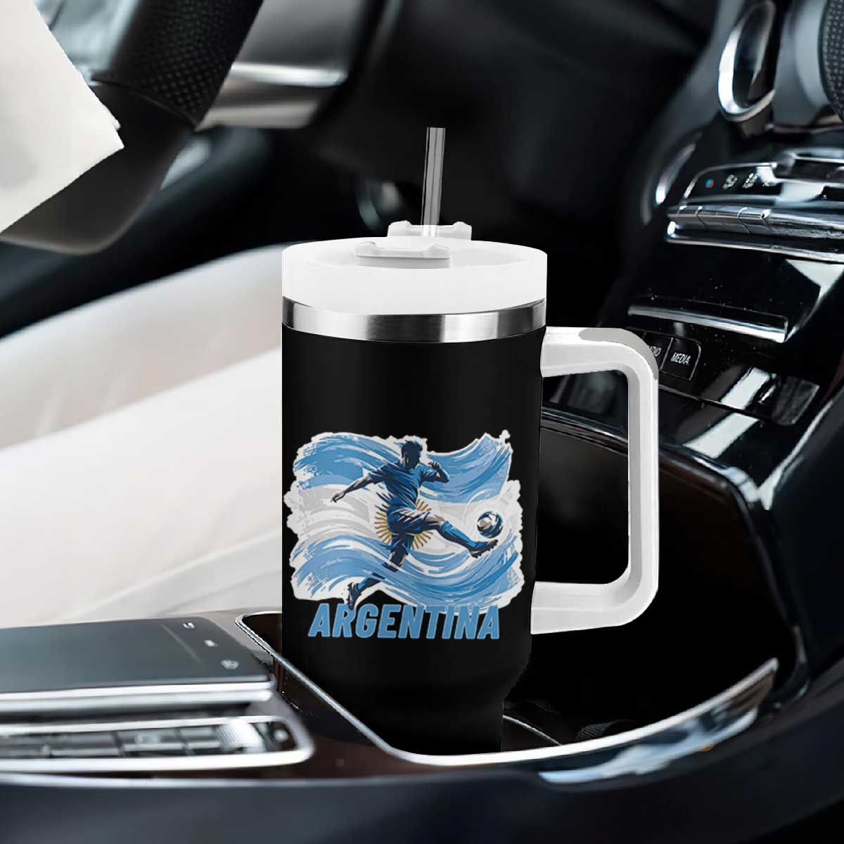 Argentina Soccer Fan Argentinian Flag Patriotic Sports Tumbler With Handle TS14 Print Your Wear