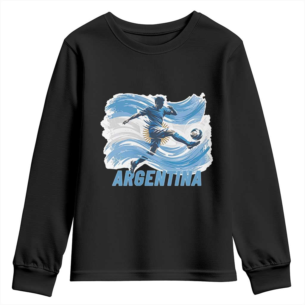 Argentina Soccer Fan Argentinian Flag Patriotic Sports Youth Sweatshirt TS14 Black Print Your Wear