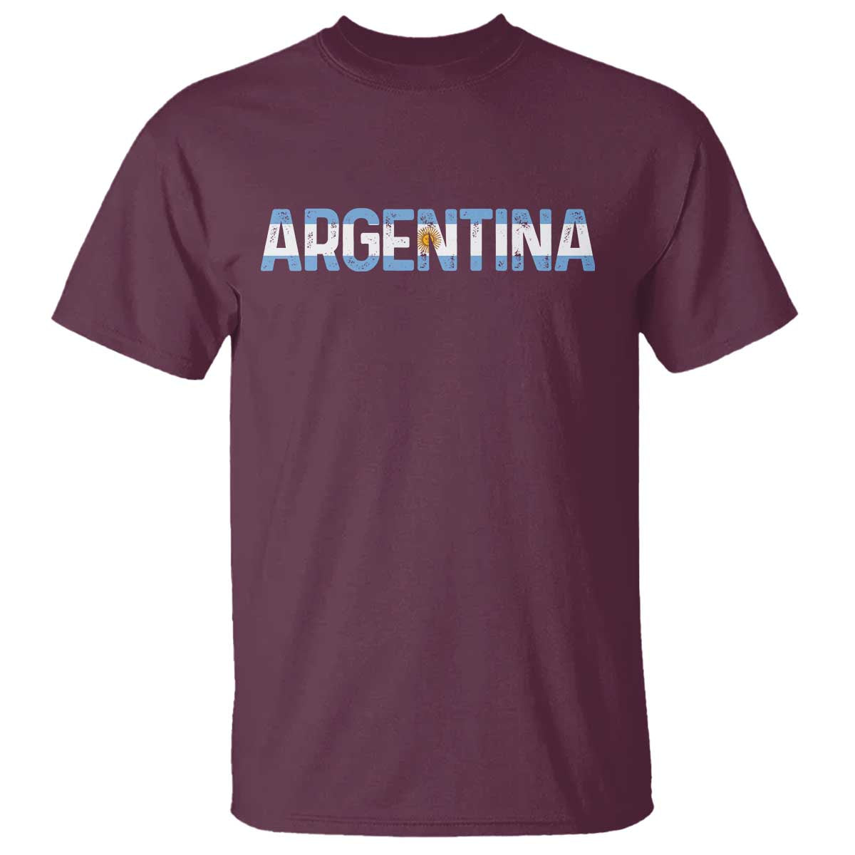 Vintage Argentina Flag Retro Argentinian T Shirt TS14 Maroon Print Your Wear