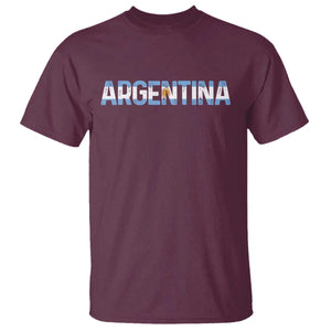 Vintage Argentina Flag Retro Argentinian T Shirt TS14 Maroon Print Your Wear