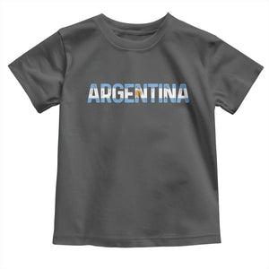 Vintage Argentina Flag Retro Argentinian Toddler T Shirt TS14 Dark Heather Print Your Wear