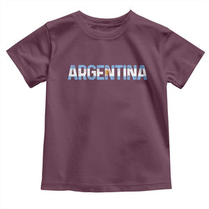 Vintage Argentina Flag Retro Argentinian Toddler T Shirt TS14 Maroon Print Your Wear