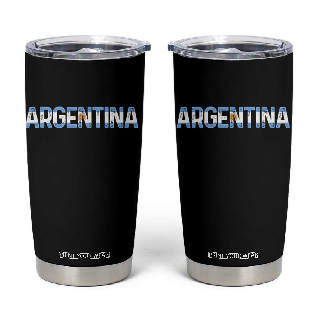 Vintage Argentina Flag Retro Argentinian Tumbler Cup TS14 Black Print Your Wear