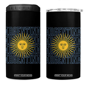 Sol de Mayo Argentina Flag Argentinian Sun 4 in 1 Can Cooler Tumbler TS14 One Size: 16 oz Black Print Your Wear