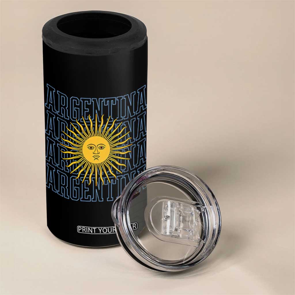 Sol de Mayo Argentina Flag Argentinian Sun 4 in 1 Can Cooler Tumbler TS14 Print Your Wear