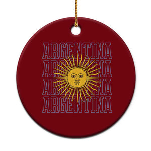 Sol de Mayo Argentina Flag Argentinian Sun Ceramic Ornament TS14 1pc Red Print Your Wear