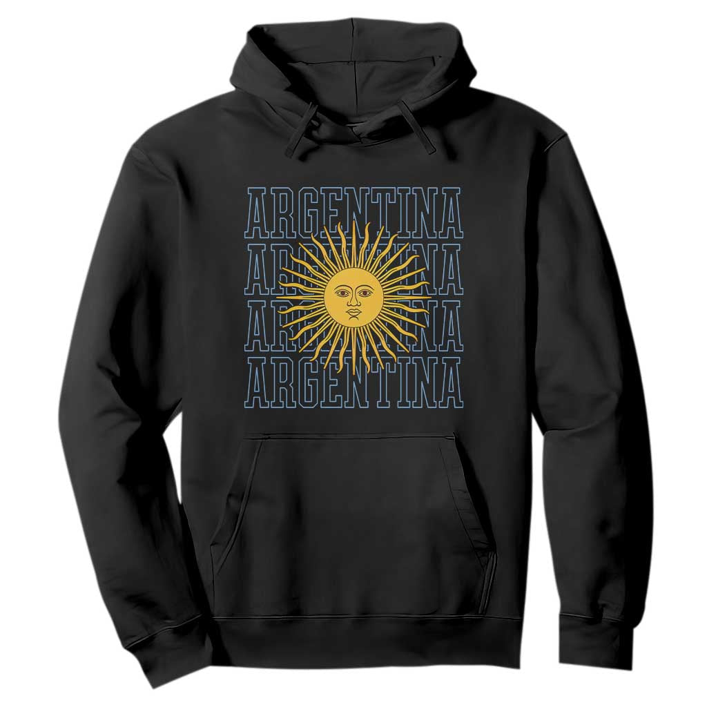 Sol de Mayo Argentina Flag Argentinian Sun Hoodie TS14 Black Print Your Wear