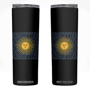 Sol de Mayo Argentina Flag Argentinian Sun Skinny Tumbler TS14 Black Print Your Wear
