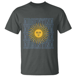 Sol de Mayo Argentina Flag Argentinian Sun T Shirt TS14 Dark Heather Print Your Wear