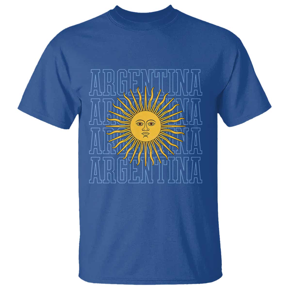 Sol de Mayo Argentina Flag Argentinian Sun T Shirt TS14 Royal Blue Print Your Wear