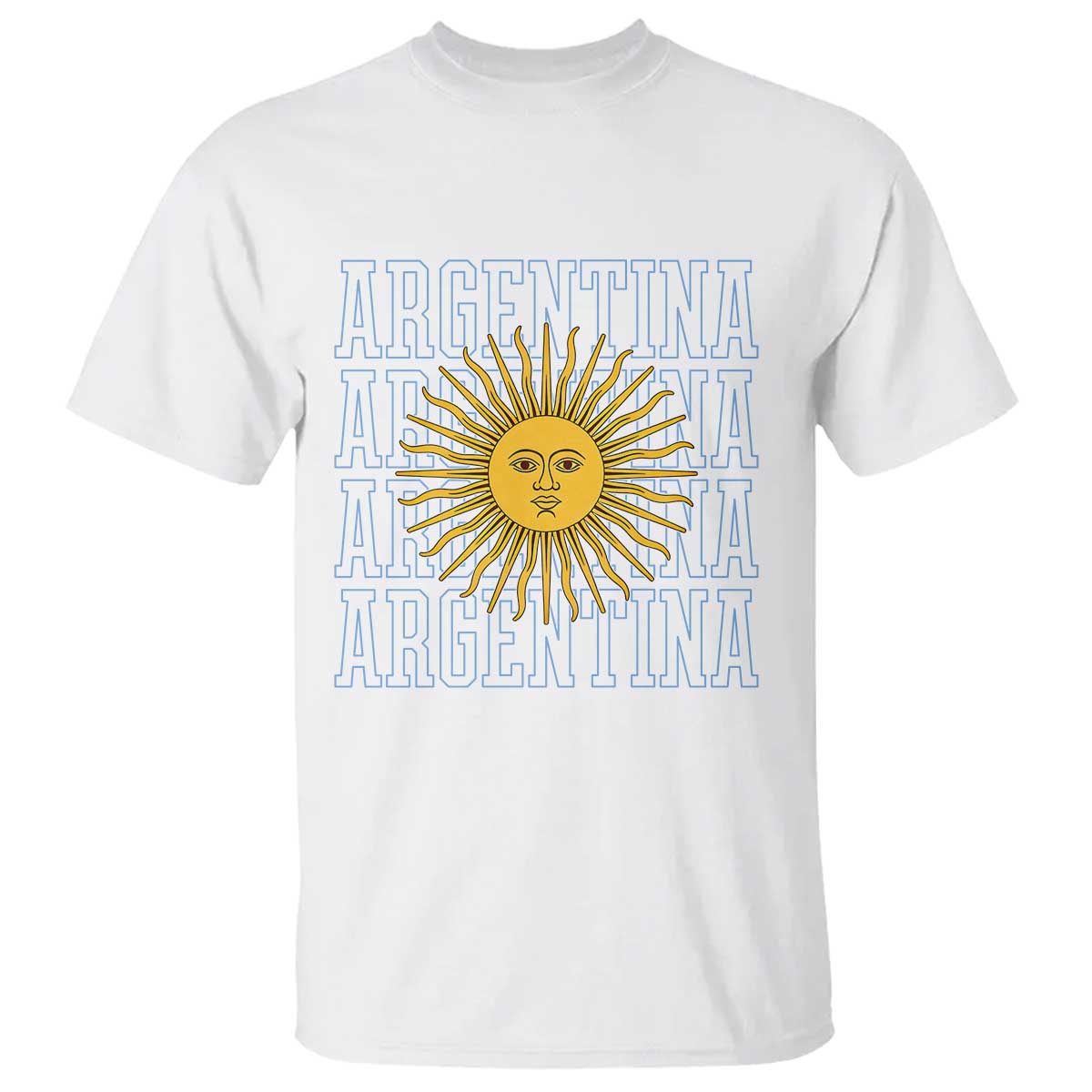 Sol de Mayo Argentina Flag Argentinian Sun T Shirt TS14 White Print Your Wear