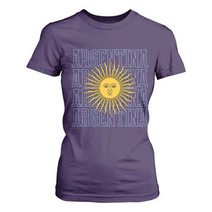 Sol de Mayo Argentina Flag Argentinian Sun T Shirt For Women TS14 Purple Print Your Wear