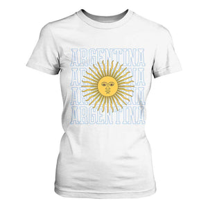 Sol de Mayo Argentina Flag Argentinian Sun T Shirt For Women TS14 White Print Your Wear