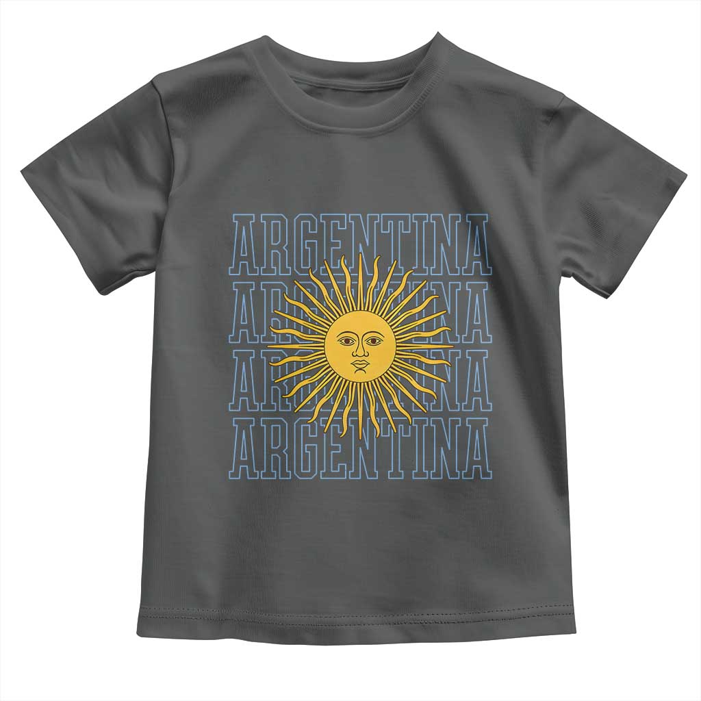 Sol de Mayo Argentina Flag Argentinian Sun Toddler T Shirt TS14 Dark Heather Print Your Wear