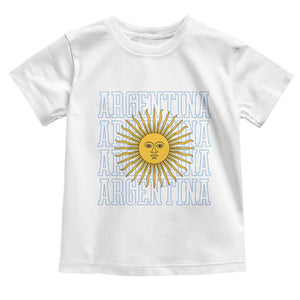 Sol de Mayo Argentina Flag Argentinian Sun Toddler T Shirt TS14 White Print Your Wear