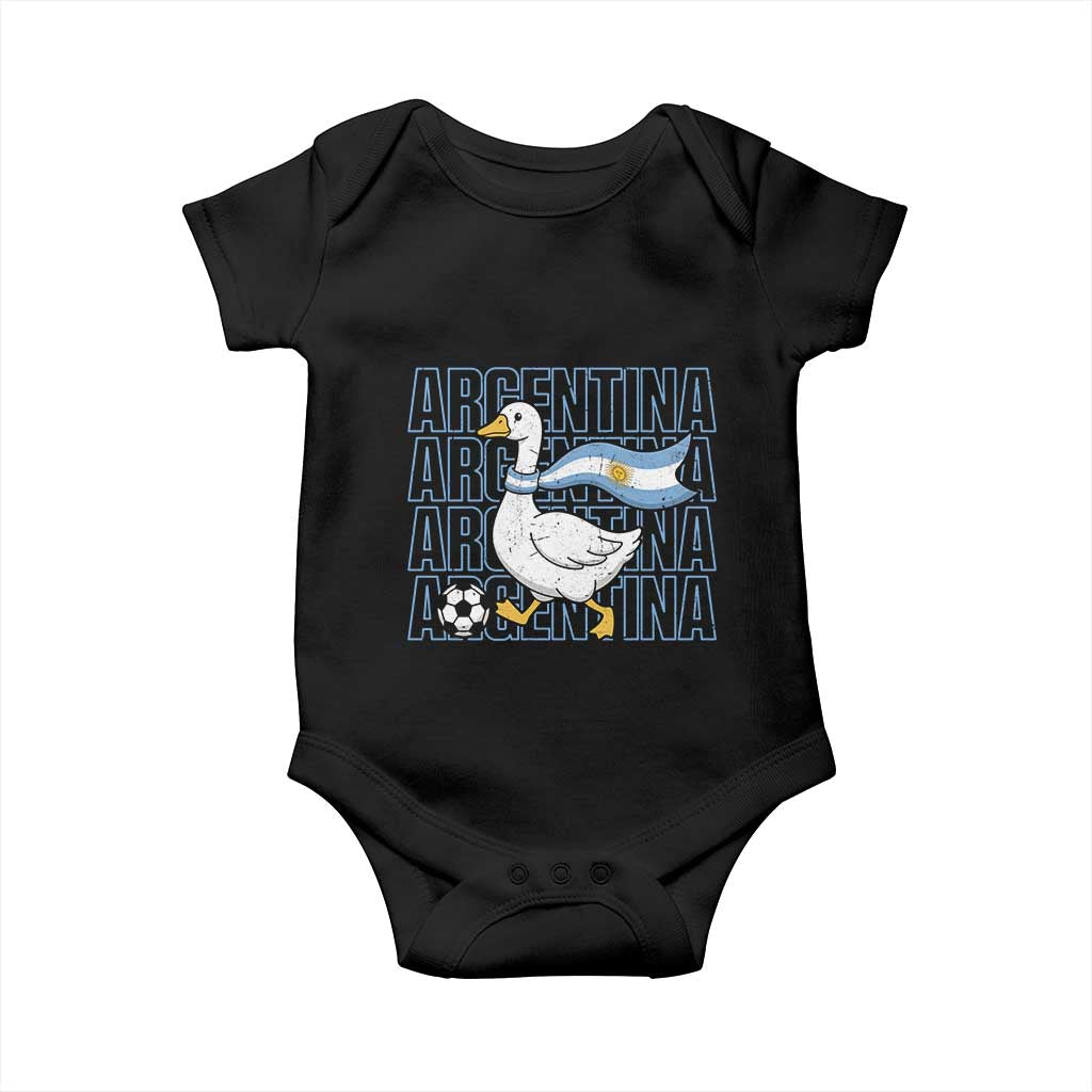 Argentina Soccer Football Baby Onesie Silly Goose Argentinian Flag Fan Supporter TS14 Black Print Your Wear