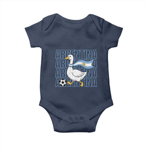 Argentina Soccer Football Baby Onesie Silly Goose Argentinian Flag Fan Supporter TS14 Navy Print Your Wear