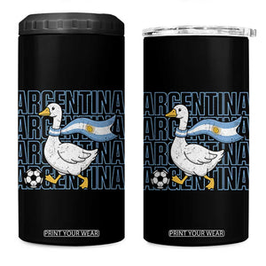 Argentina Soccer Football 4 in 1 Can Cooler Tumbler Silly Goose Argentinian Flag Fan Supporter TS14 One Size: 16 oz Black Print Your Wear