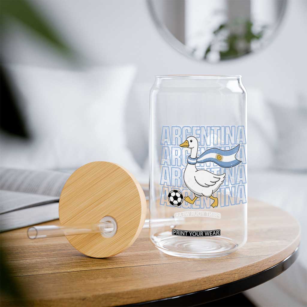 Argentina Soccer Football Glass Can Silly Goose Argentinian Flag Fan Supporter TS14 Print Your Wear