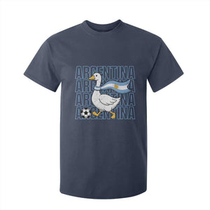 Argentina Soccer Football T Shirt For Kid Silly Goose Argentinian Flag Fan Supporter TS14 Navy Print Your Wear