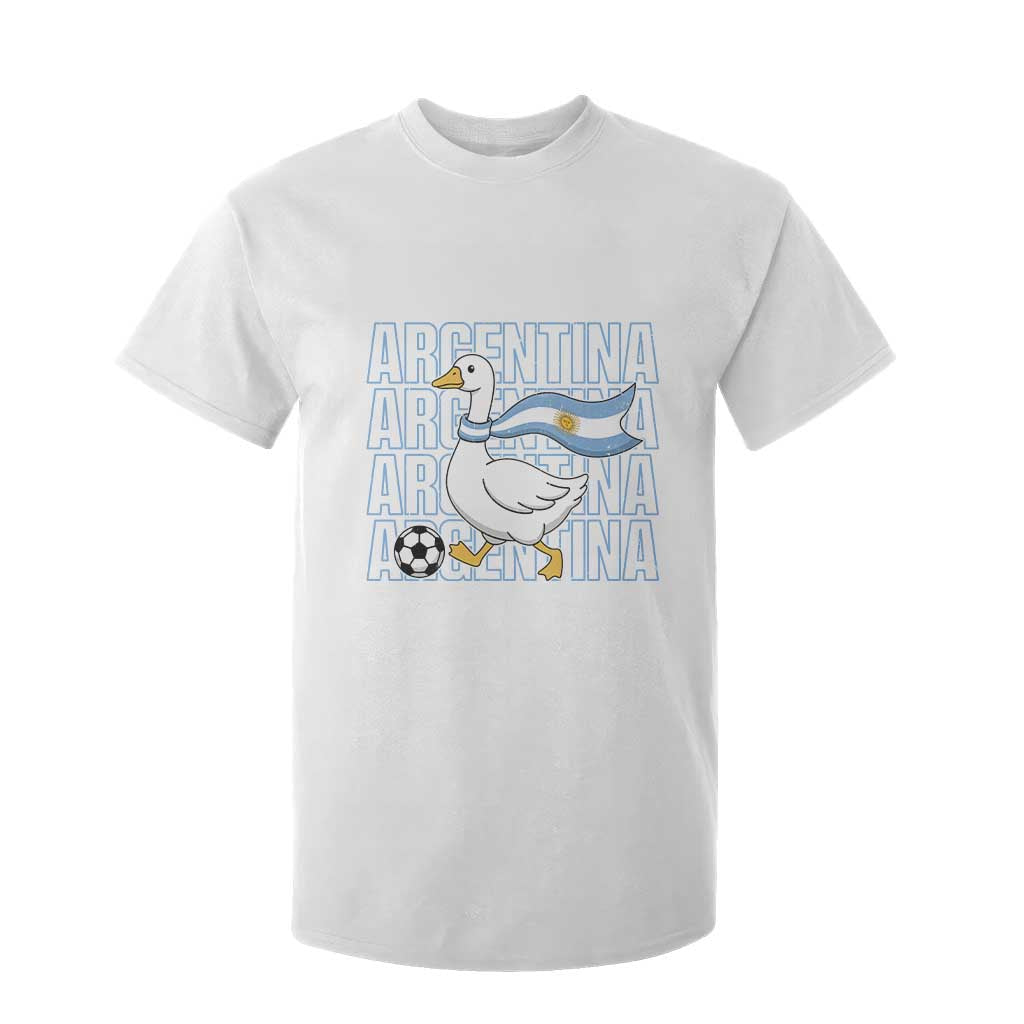 Argentina Soccer Football T Shirt For Kid Silly Goose Argentinian Flag Fan Supporter TS14 White Print Your Wear