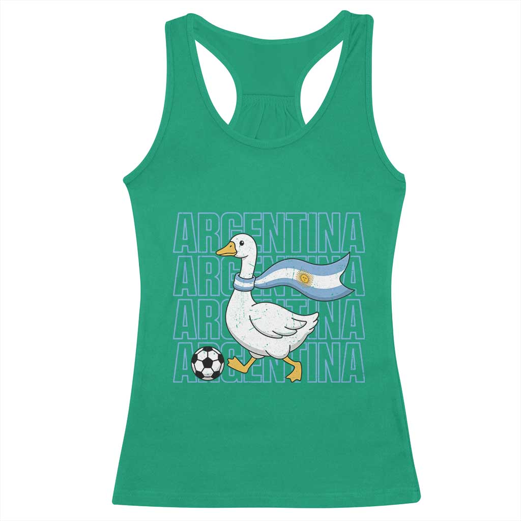 Argentina Soccer Football Racerback Tank Top Silly Goose Argentinian Flag Fan Supporter TS14 Irish Green Print Your Wear