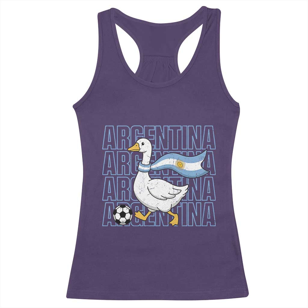 Argentina Soccer Football Racerback Tank Top Silly Goose Argentinian Flag Fan Supporter TS14 Purple Print Your Wear