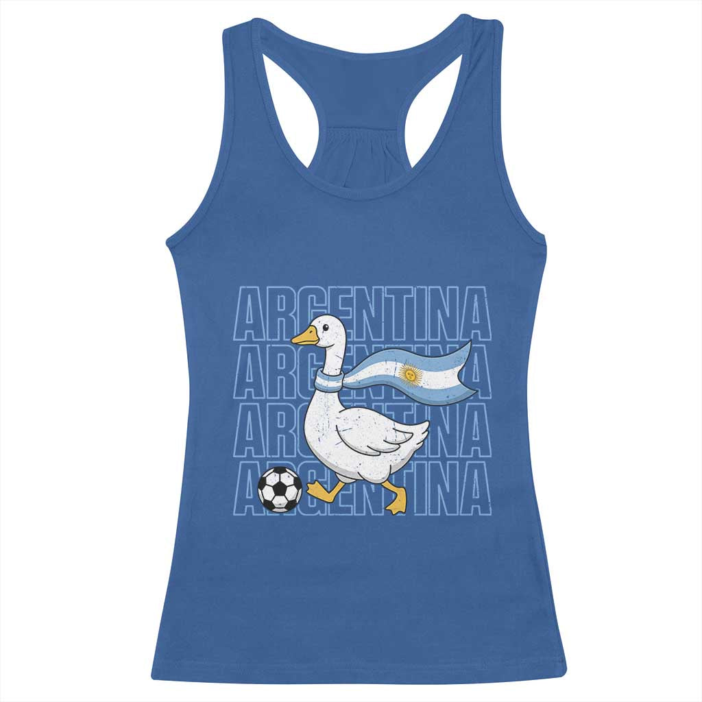 Argentina Soccer Football Racerback Tank Top Silly Goose Argentinian Flag Fan Supporter TS14 Royal Blue Print Your Wear