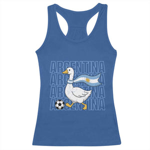 Argentina Soccer Football Racerback Tank Top Silly Goose Argentinian Flag Fan Supporter TS14 Royal Blue Print Your Wear