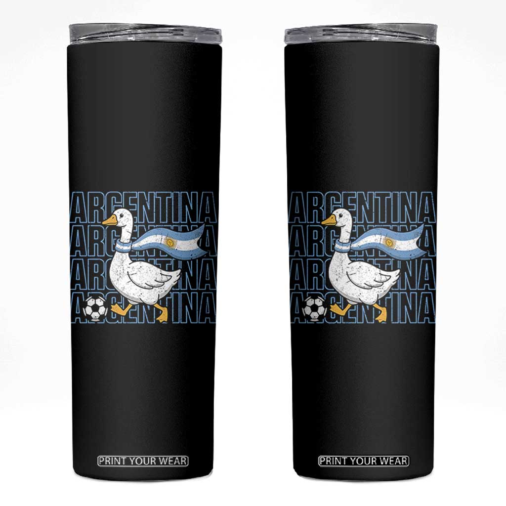 Argentina Soccer Football Skinny Tumbler Silly Goose Argentinian Flag Fan Supporter TS14 Black Print Your Wear