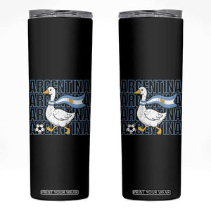Argentina Soccer Football Skinny Tumbler Silly Goose Argentinian Flag Fan Supporter TS14 Black Print Your Wear