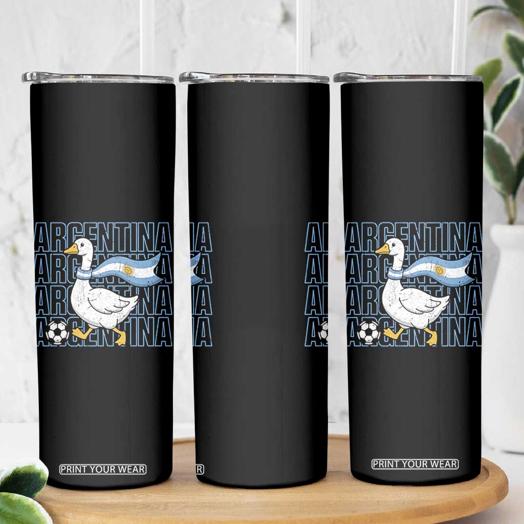 Argentina Soccer Football Skinny Tumbler Silly Goose Argentinian Flag Fan Supporter TS14 Print Your Wear