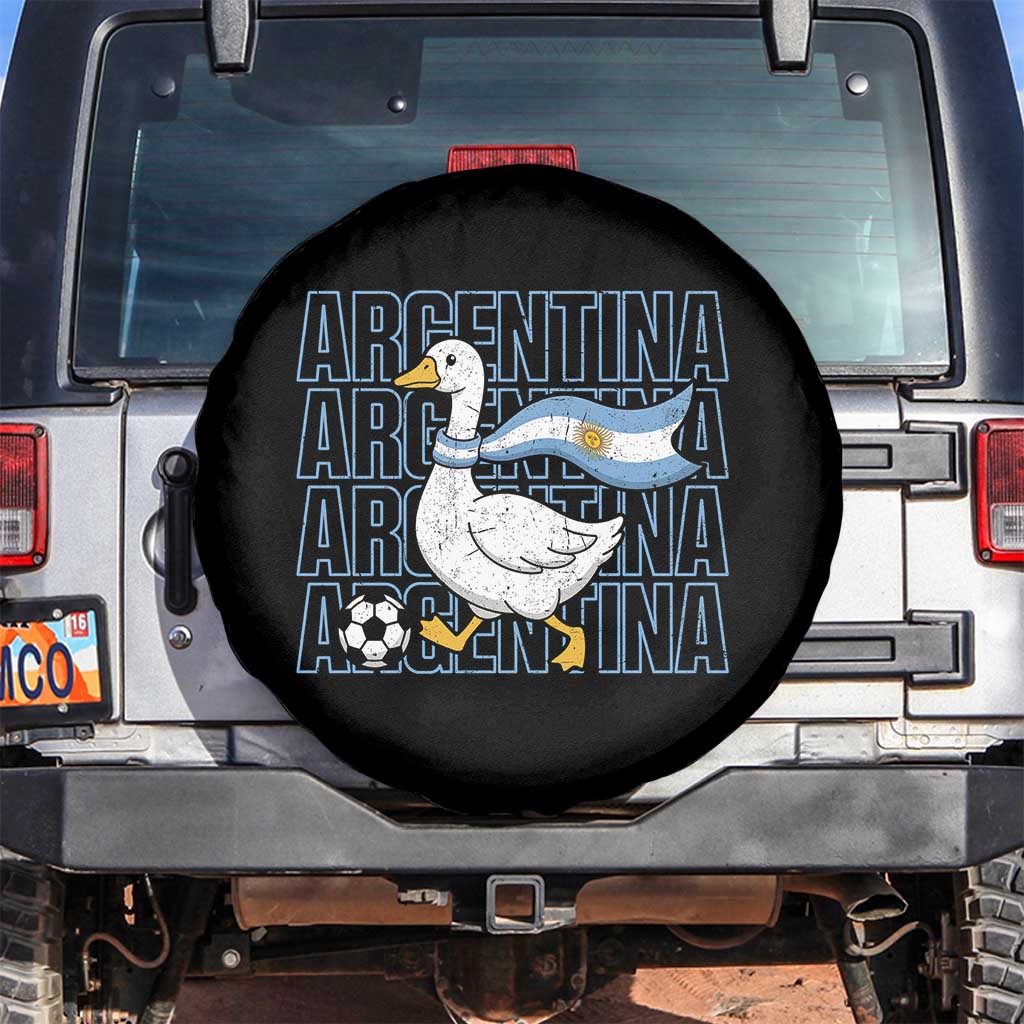 Argentina Soccer Football Spare Tire Cover Silly Goose Argentinian Flag Fan Supporter TS14 No hole Black Print Your Wear