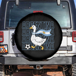 Argentina Soccer Football Spare Tire Cover Silly Goose Argentinian Flag Fan Supporter TS14 No hole Black Print Your Wear